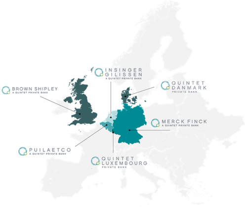 Map of Quintet in Europe